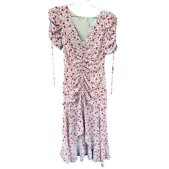 C/MEO Collective Women's Ruched Floral Midi Dress Small US 4 - Picture 3 of 11